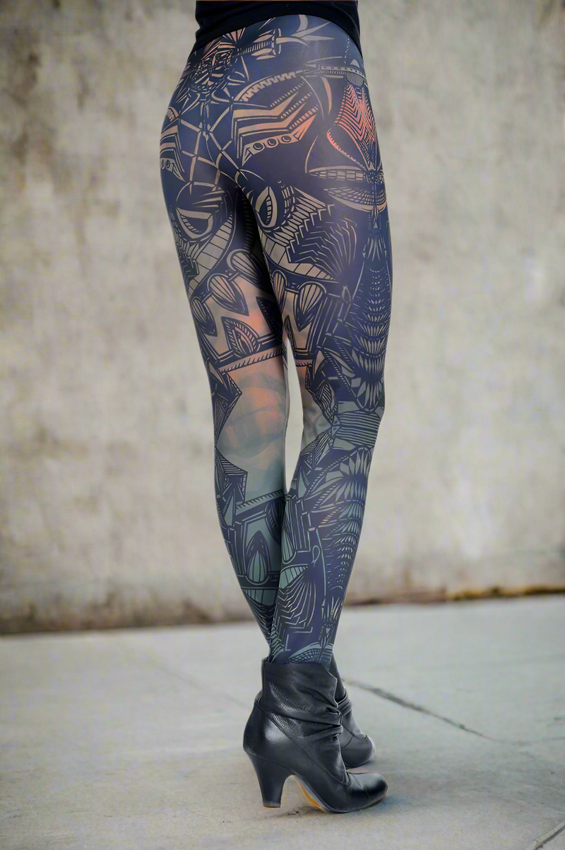 STEAMPANK PRINT LEGGINGS