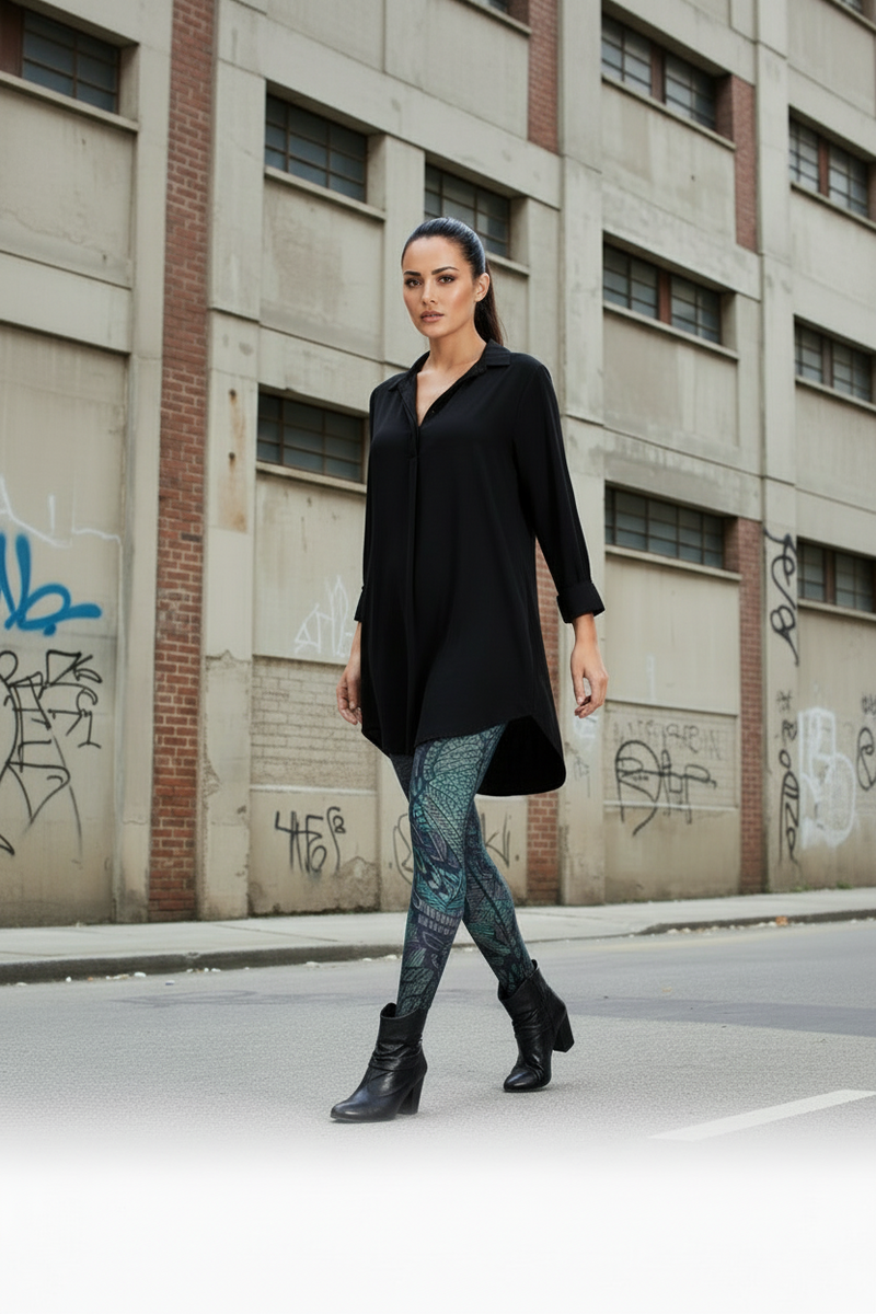 HIGH WAISTED PEACOCK LEGGINGS