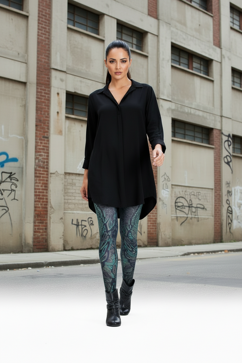 HIGH WAISTED PEACOCK LEGGINGS