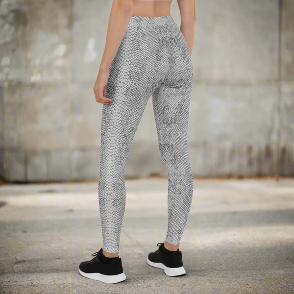 White Mamba Snake Leggings