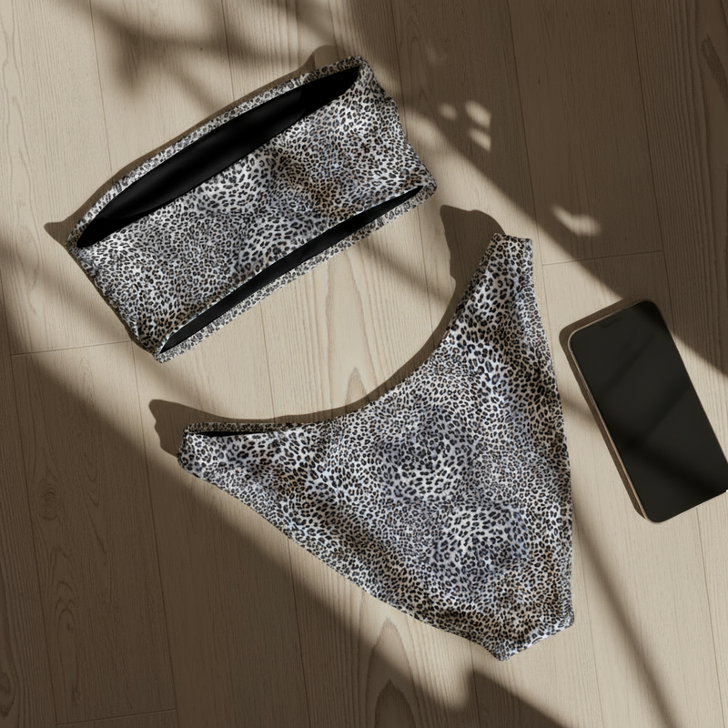Black & White leopard bikini