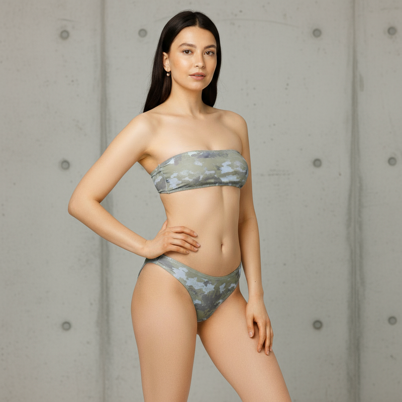 MAYA camouflage bandeau bikini