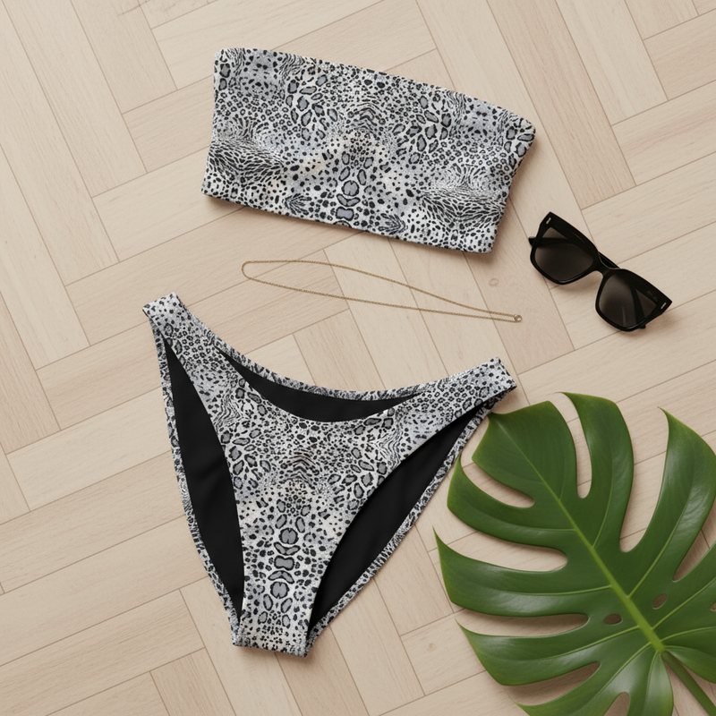Leopard MAYA bandeau bikini