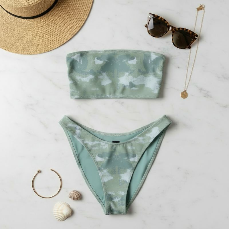 Recycled bandeau bikini