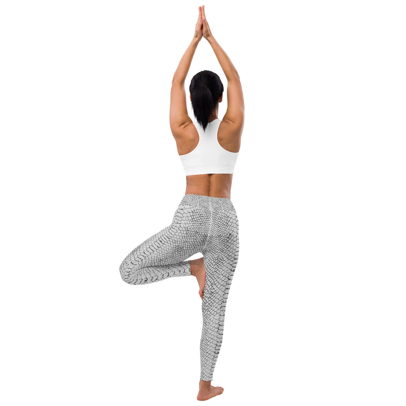 WHITE MAMBA SKIN Yoga Leggings