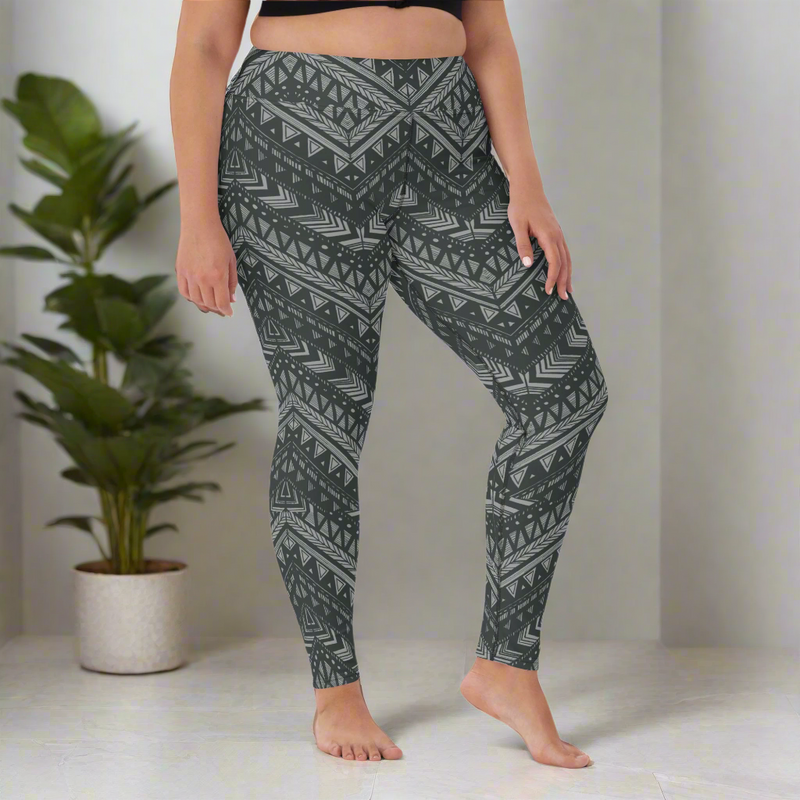 Grey Tattoo Yoga Leggings