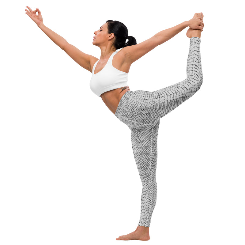 WHITE MAMBA SKIN Yoga Leggings