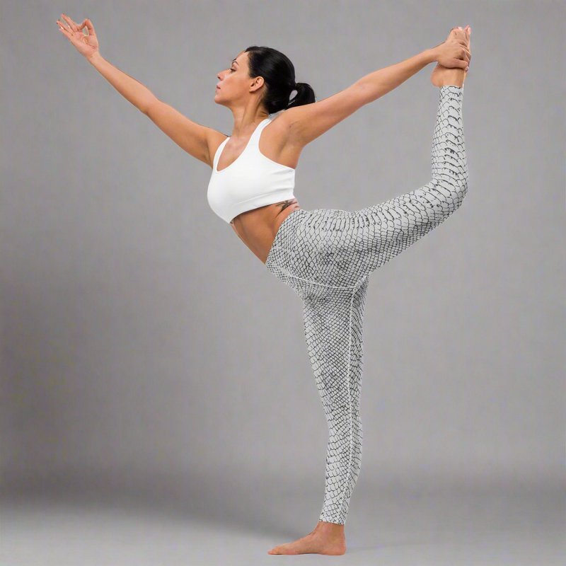 WHITE MAMBA SKIN Yoga Leggings