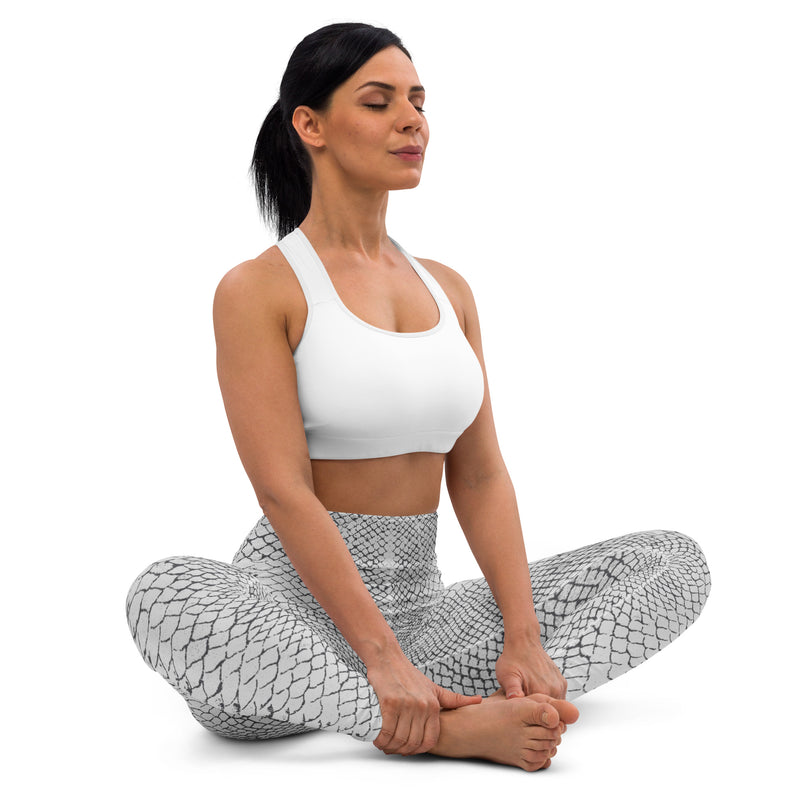 WHITE MAMBA SKIN Yoga Leggings