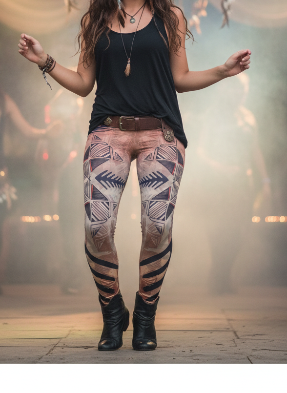 HIGH WAISTED TATTOO LEGGINGS