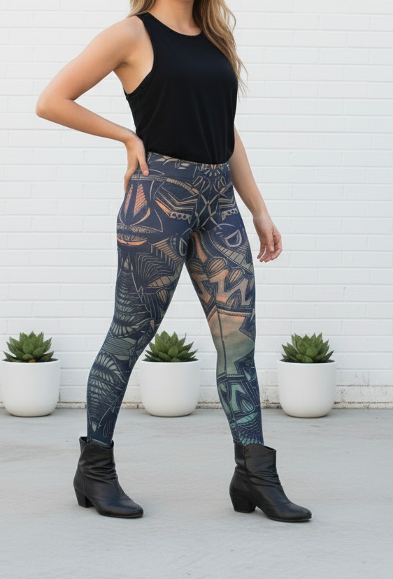 STEAMPANK PRINT LEGGINGS