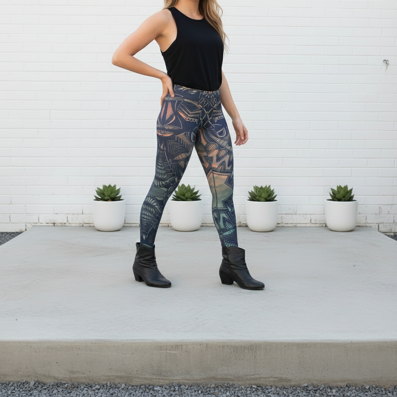 STEAMPANK PRINT LEGGINGS