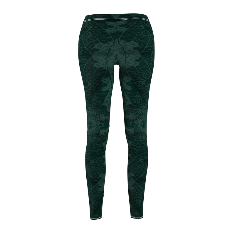 HIGH WAISTED GAYA Leggings Turquoise LEAF design