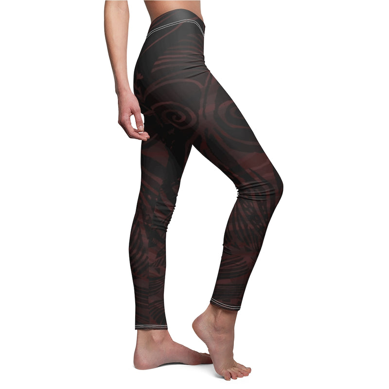 HIGH WAISTED GAYA LEGGINGS FEATHERS PRINT