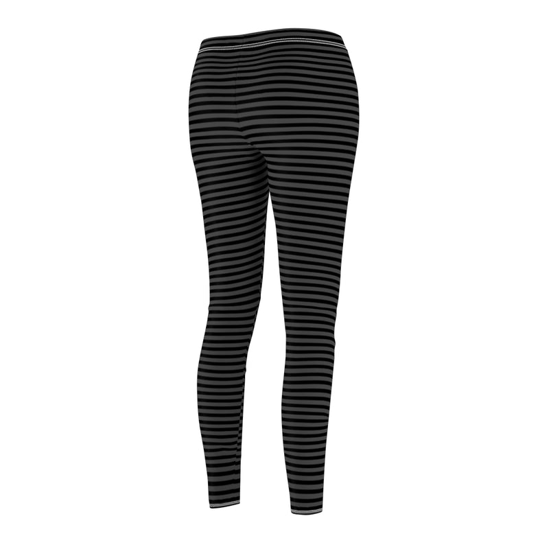 BLACK & GREY STRIPES YOGA Gaya Leggings