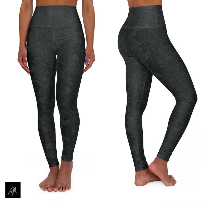 HIGH WAIST FUSION LEGGINGS BLACK LEOPARD PATTERN