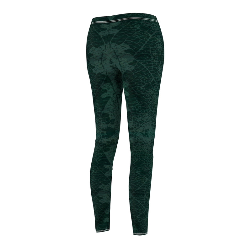 HIGH WAISTED GAYA Leggings Turquoise LEAF design