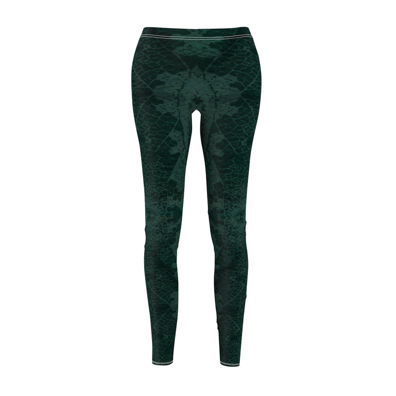 HIGH WAISTED GAYA Leggings Turquoise LEAF design