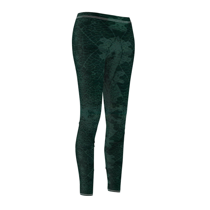 HIGH WAISTED GAYA Leggings Turquoise LEAF design