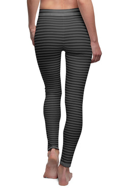 BLACK & GREY STRIPES YOGA Gaya Leggings