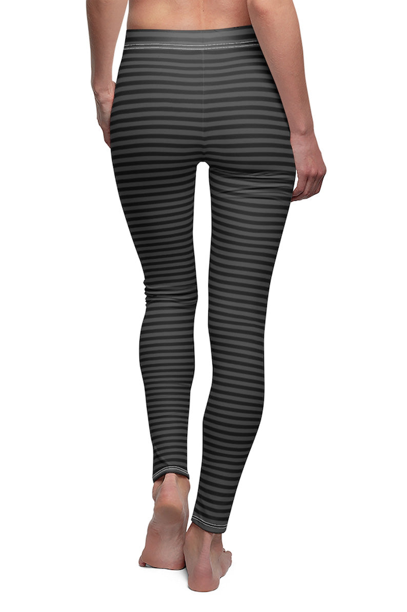 BLACK & GREY STRIPES YOGA Gaya Leggings