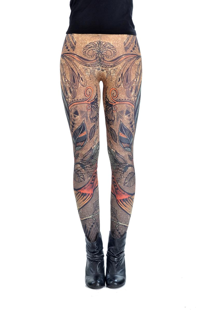 HIGH WAISTED LEGGINGS BIRD DESIGN