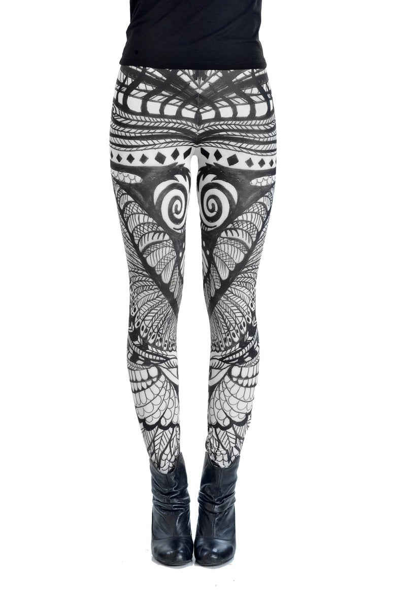 PRINTED HIGH WAISTED CARETA PEACOCK LEGGINGS