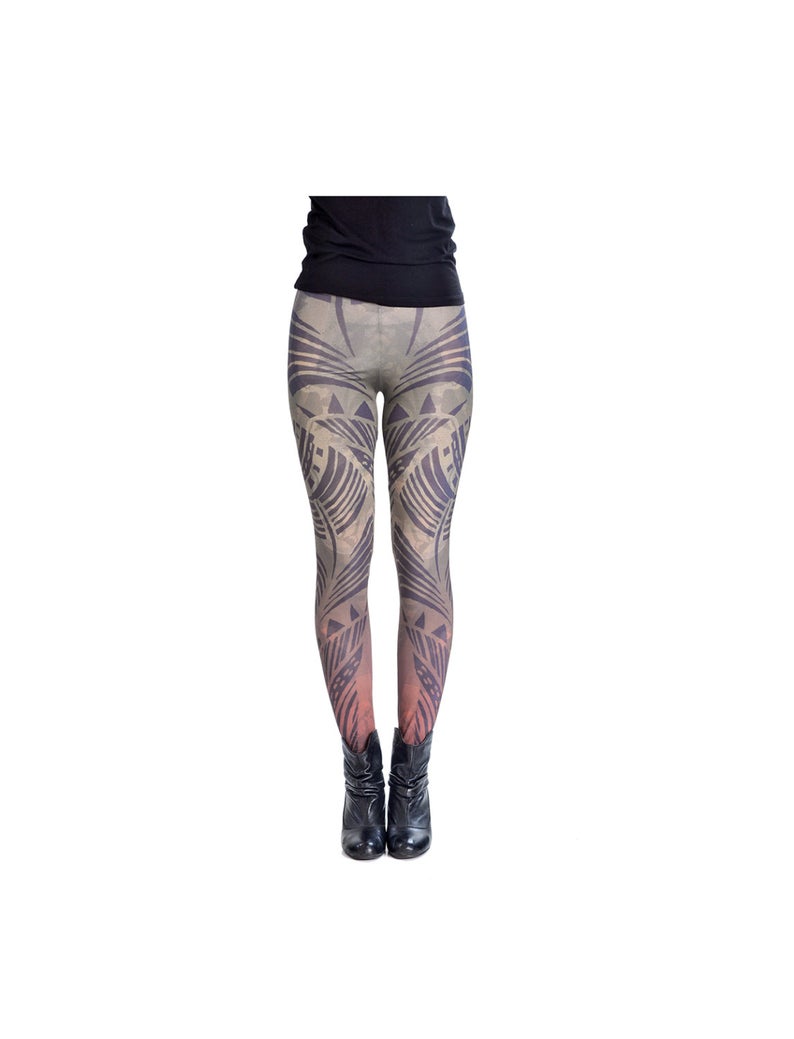 PRINTED HIGH WAISTED CARETA TRIBAL LEGGINGS