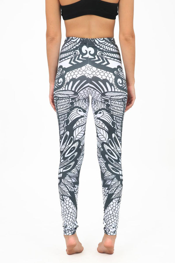 HIGH WAISTED BLACK & WHITE COTTON LEGGINGS