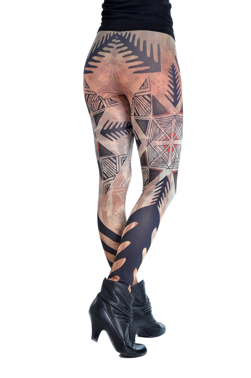 PRINTED HIGH WAISTED CARETA TATTOO LEGGINGS