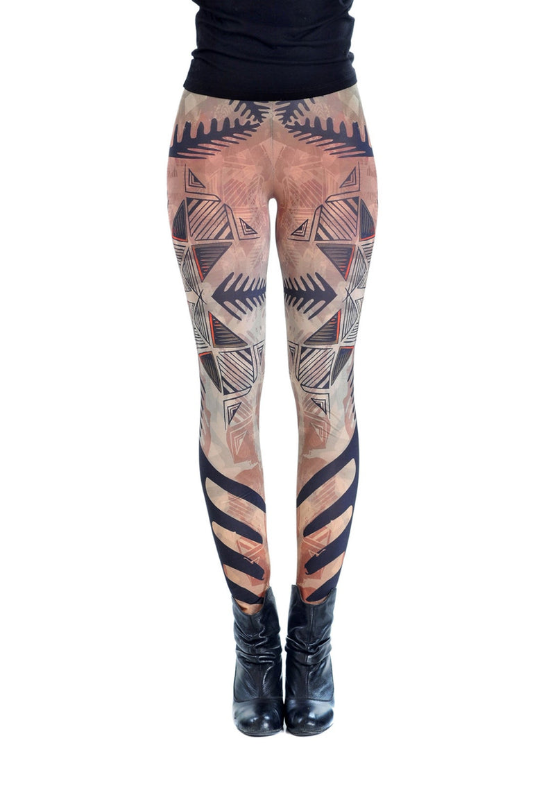 PRINTED HIGH WAISTED CARETA TATTOO LEGGINGS