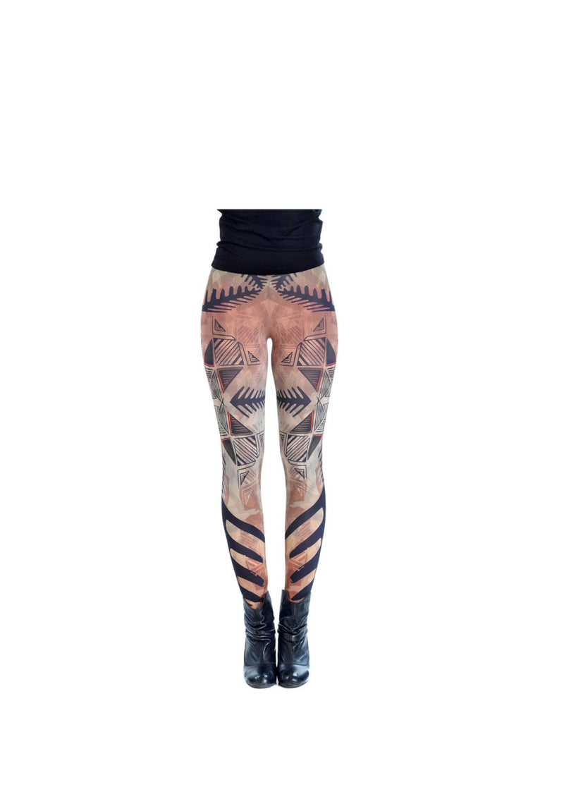 PRINTED HIGH WAISTED CARETA TATTOO LEGGINGS