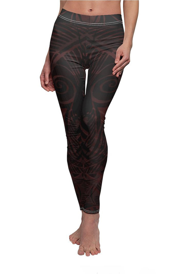 HIGH WAISTED GAYA LEGGINGS FEATHERS PRINT