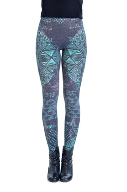 PRINTED HIGH WAISTED CARETA GEOMETRIC LEGGINGS