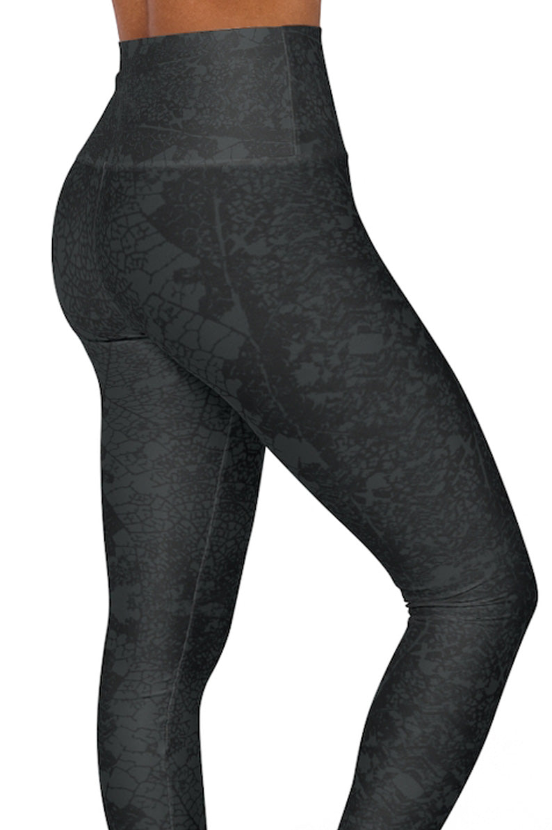 HIGH WAIST FUSION LEGGINGS BLACK LEOPARD PATTERN