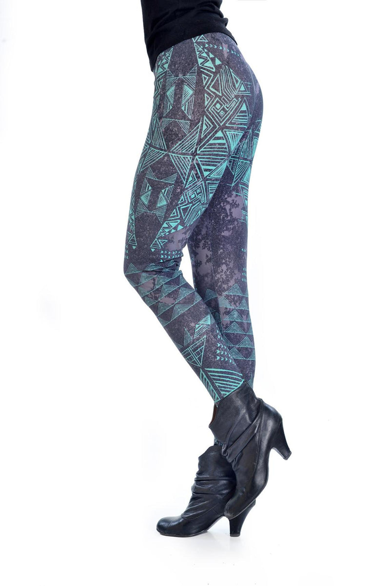 PRINTED HIGH WAISTED CARETA GEOMETRIC LEGGINGS