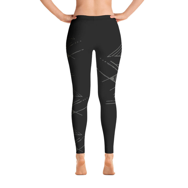 Black Totem Yoga Leggings