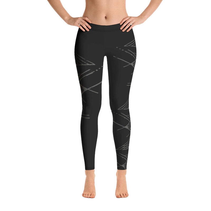 Black Totem Yoga Leggings