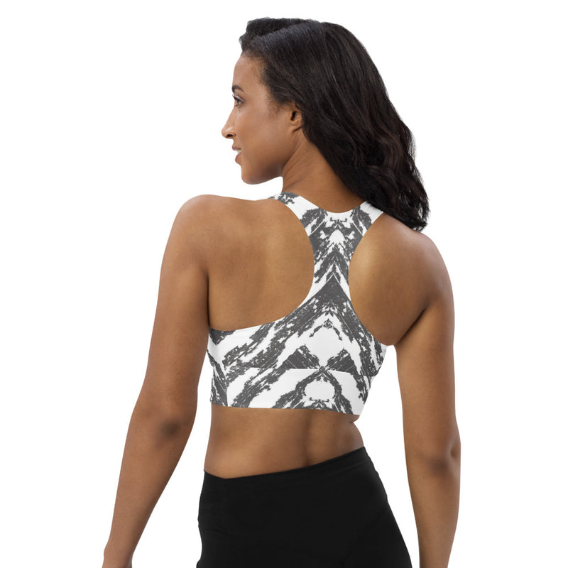 White V Abstract Yoga Top