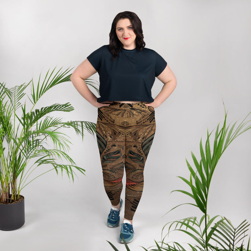 Stylish Plus Size Bird Leggings