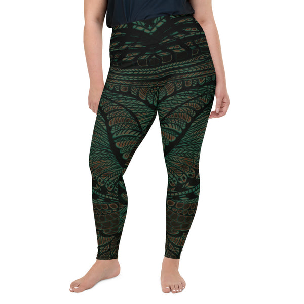 Stylish Plus Size Peacock yoga Leggings