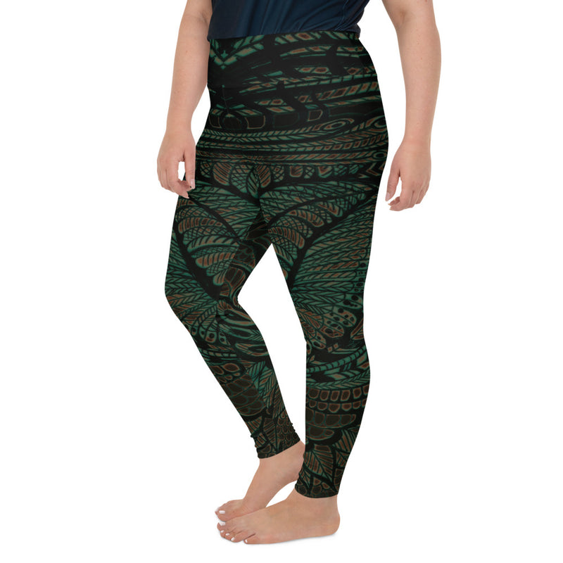 Stylish Plus Size Peacock yoga Leggings