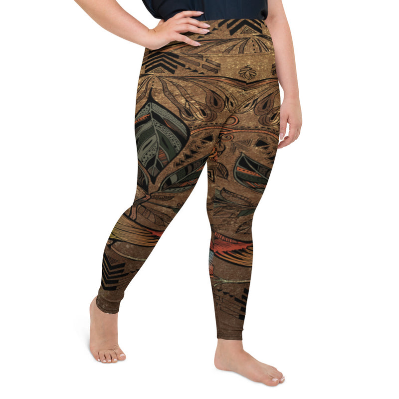 Stylish Plus Size Bird Leggings