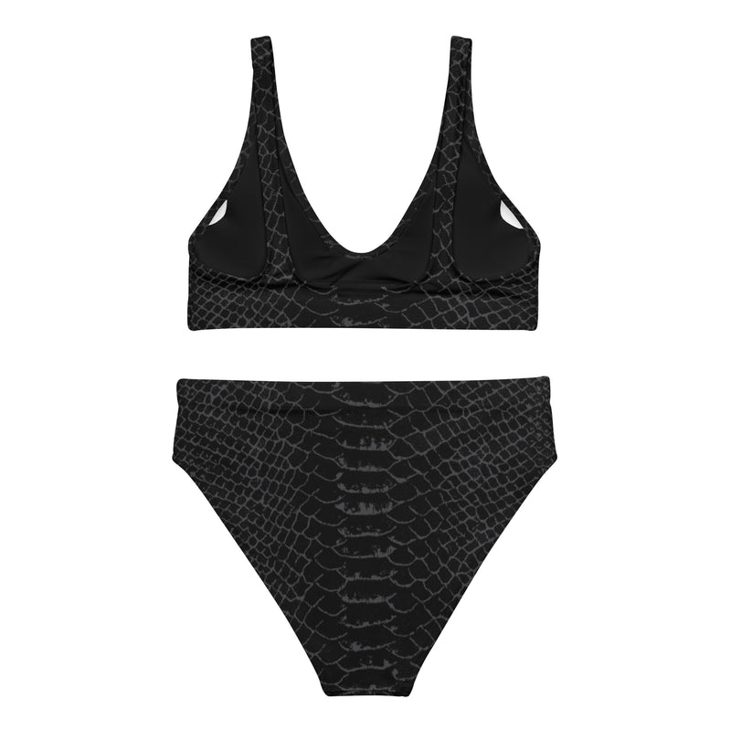 Recycled snake high-waisted bikini