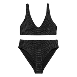 Recycled snake high-waisted bikini